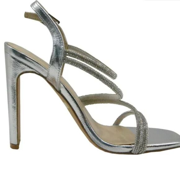 BRAND X2B WOMEN'S ALLYY-5N EMBELLISHED OPEN TOE BLOCK HEEL SANDALS - Picture 4 of 16